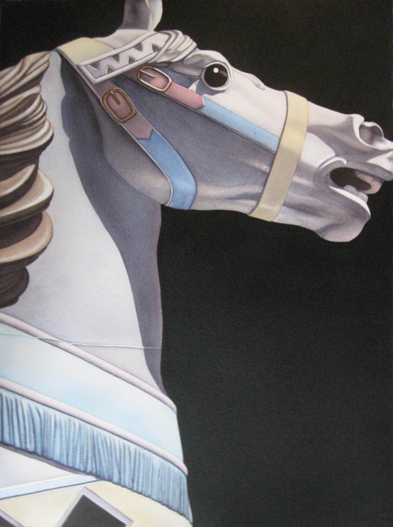 Lea, White Horse in the Dark, 2009, acrylic